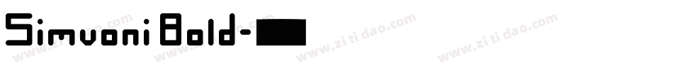 Simvoni Bold字体转换